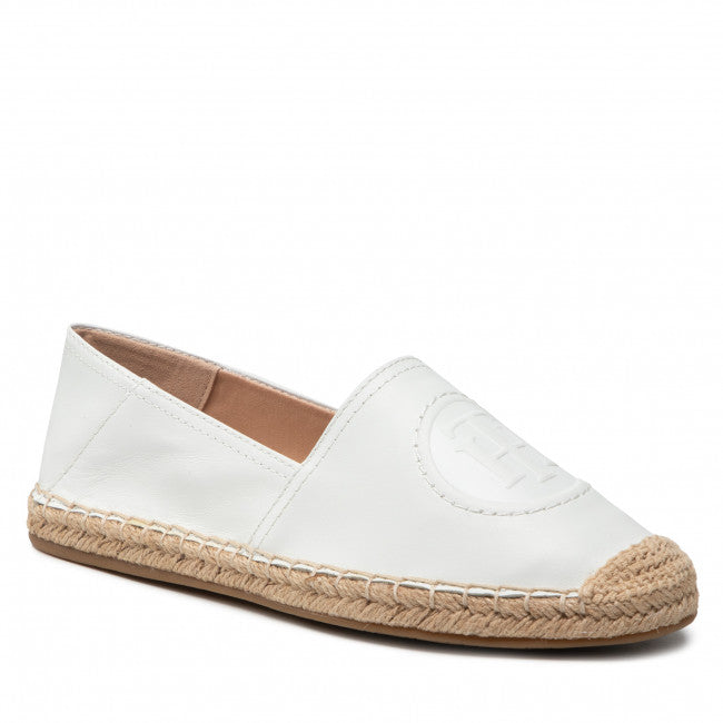 TH LOGO LEATHER ESPADRILLE