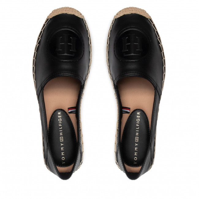 TH LOGO LEATHER ESPADRILLE