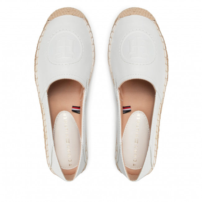 TH LOGO LEATHER ESPADRILLE