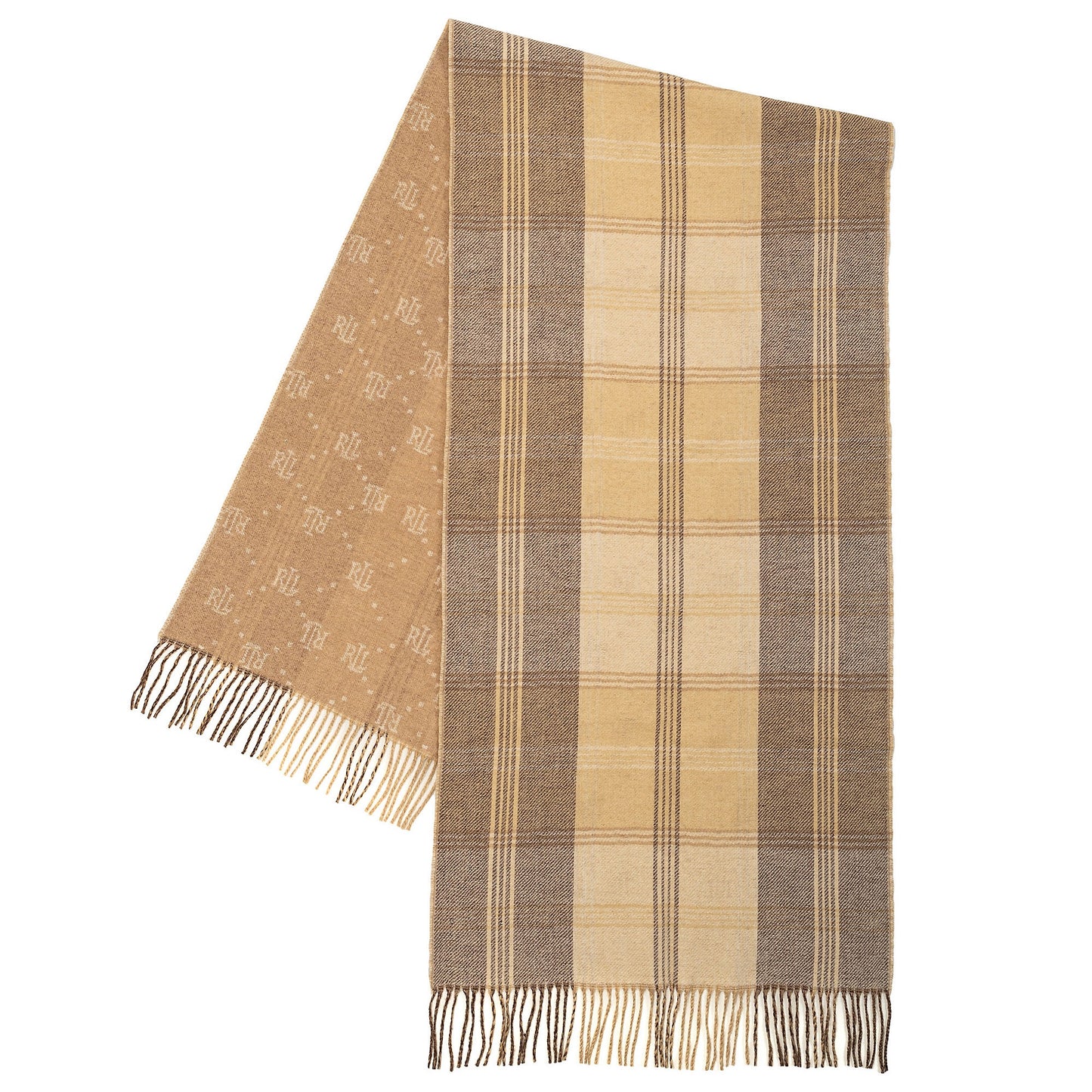 Plaid & Logo Motif - Scarf