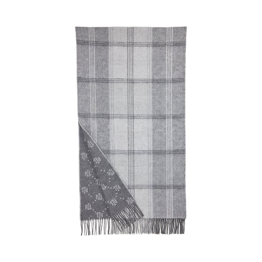 Plaid & Logo Motif - Scarf