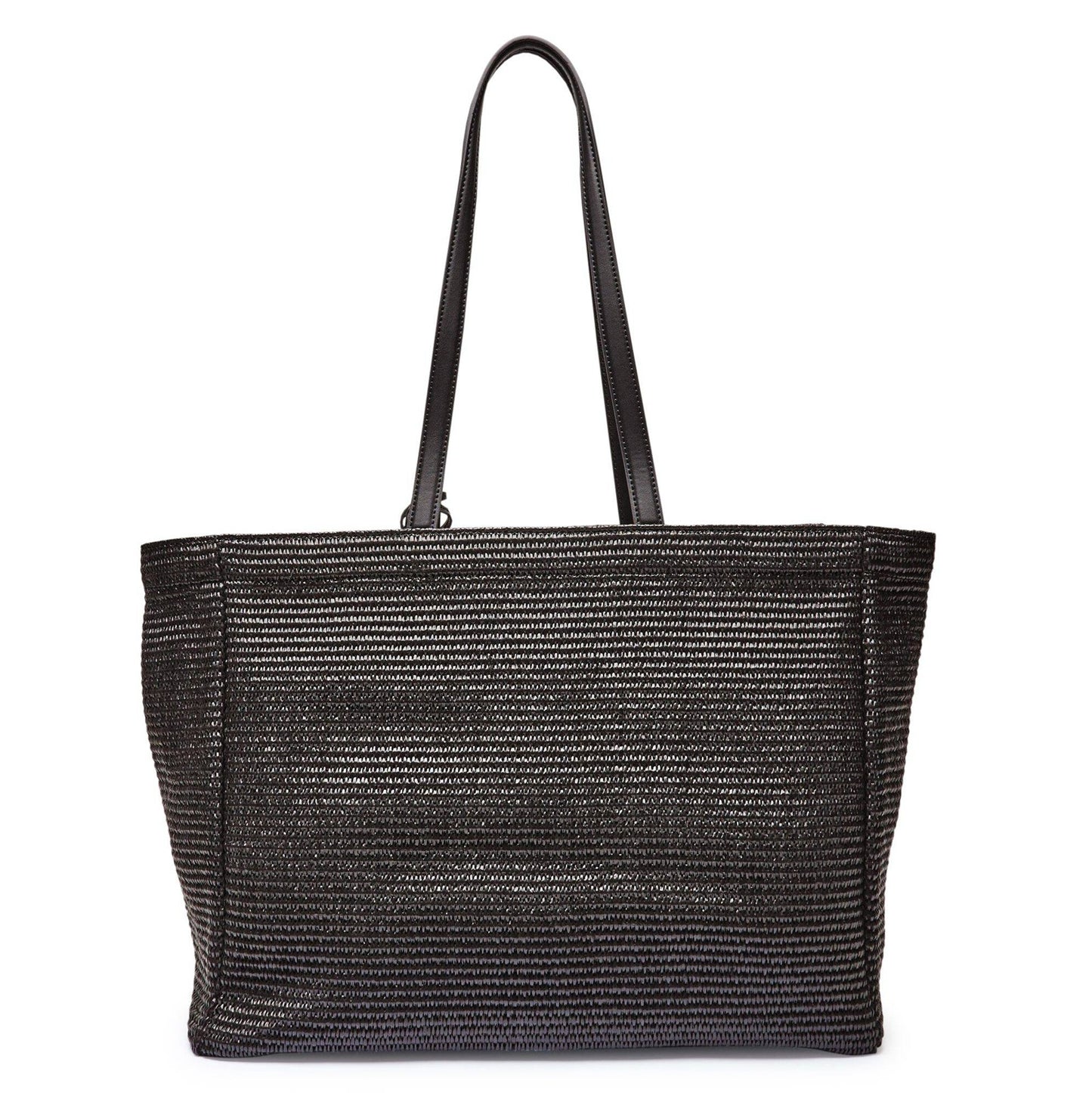 Karl Signature Flower Raffia Tote