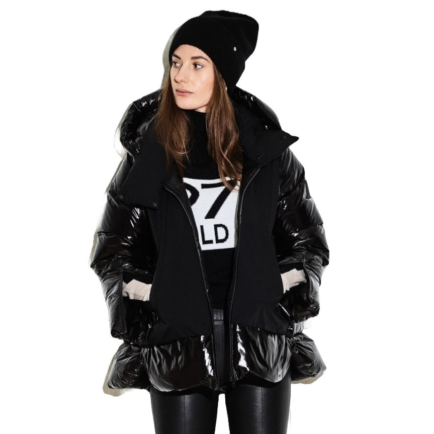 Bimaterial Midi Jacket