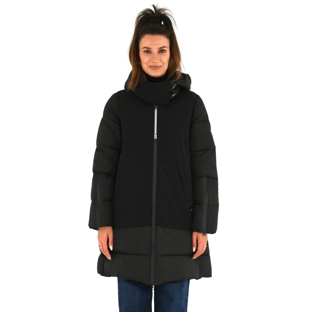 Bimaterial Midi Jacket