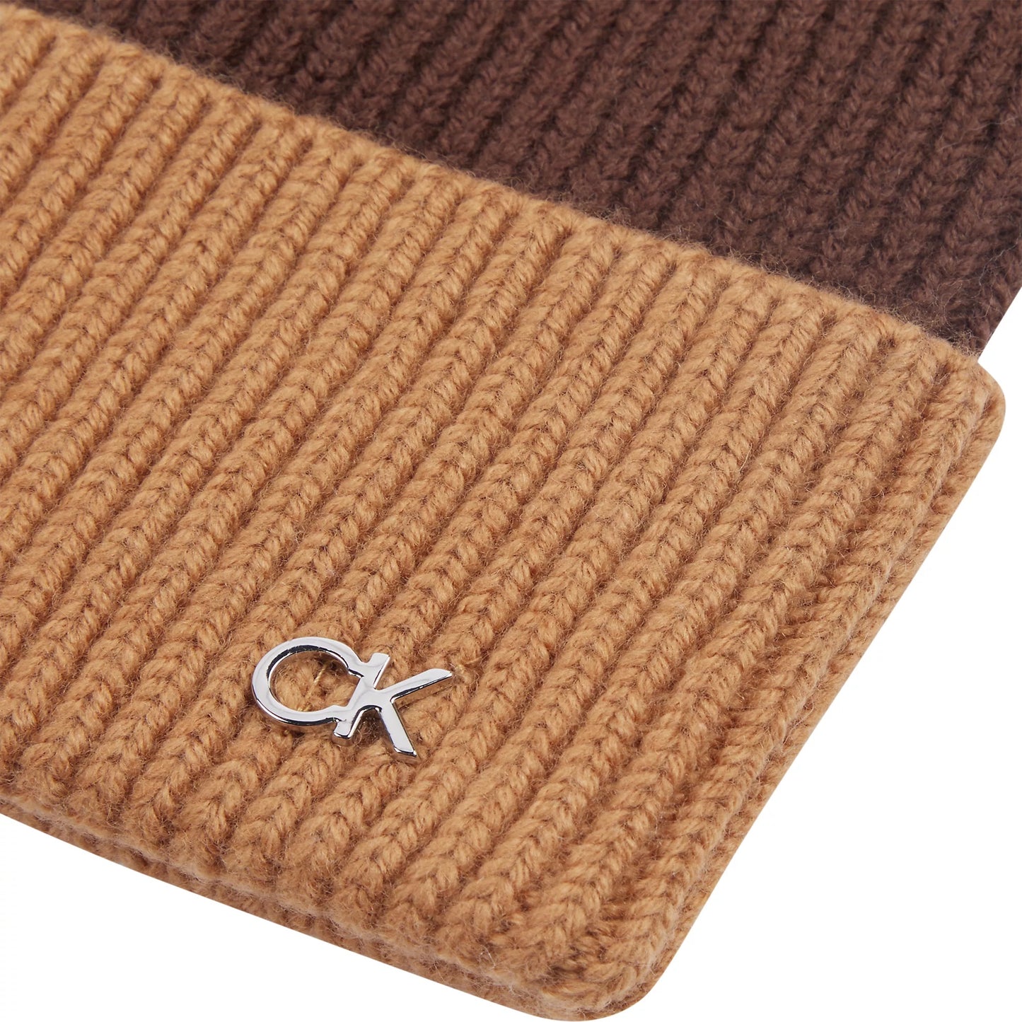 CK METAL TWO-TONE CHUNKY BEANIE