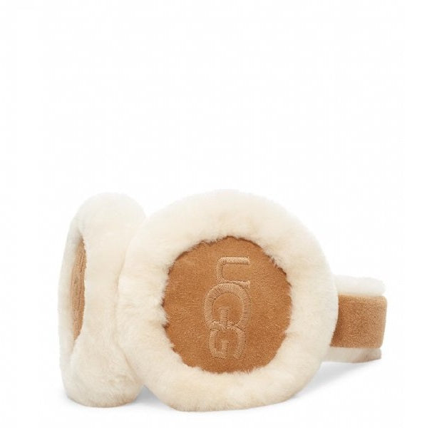 W Sheepskin Embroidery Earmuff