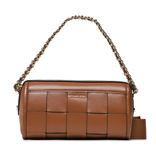 JET SET - Small Woven Leather Crossbody Bag