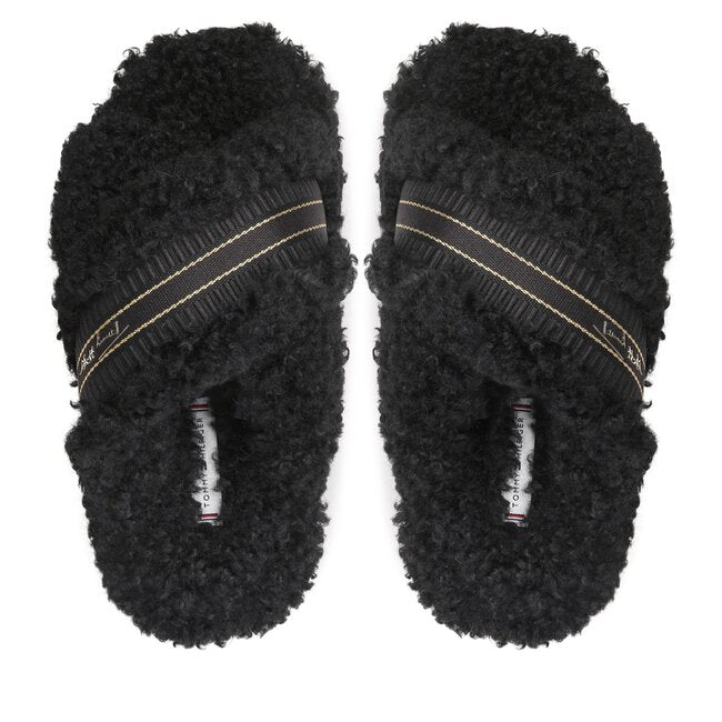 SHERPA FUR HOME SLIPPERS STRAPS