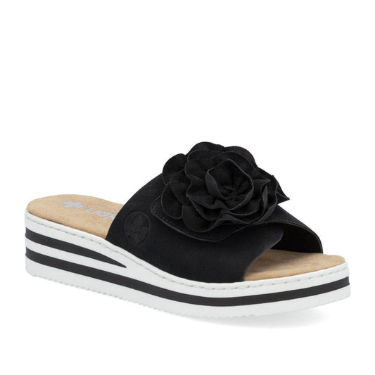 Pantolette Flower Big Strap Wedge