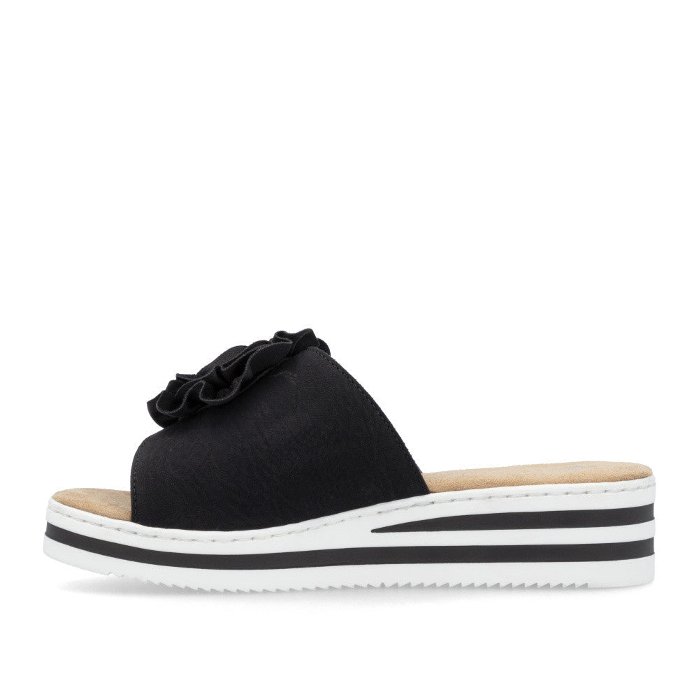 Pantolette Flower Big Strap Wedge