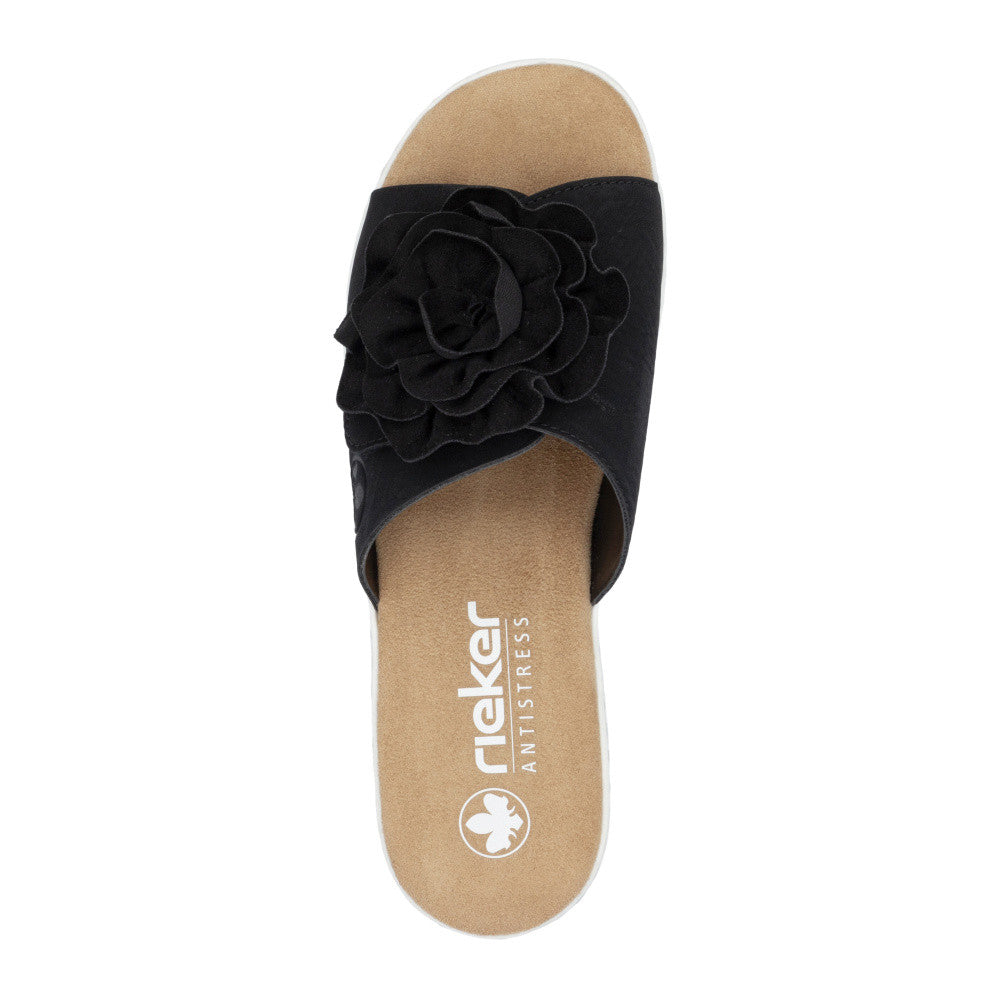 Pantolette Flower Big Strap Wedge