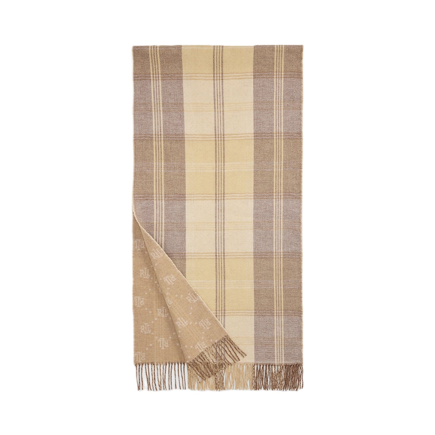 Plaid & Logo Motif - Scarf