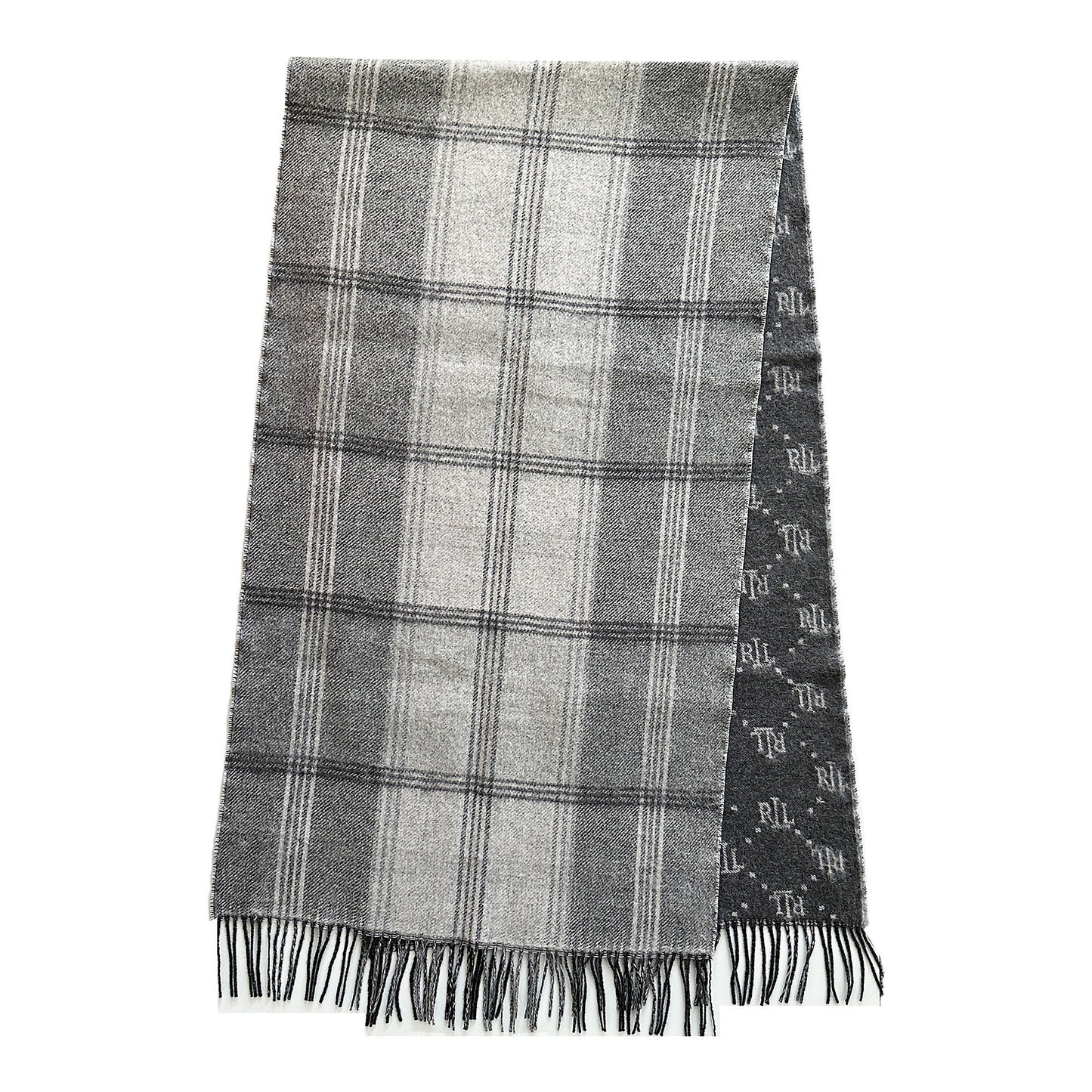 Plaid & Logo Motif - Scarf