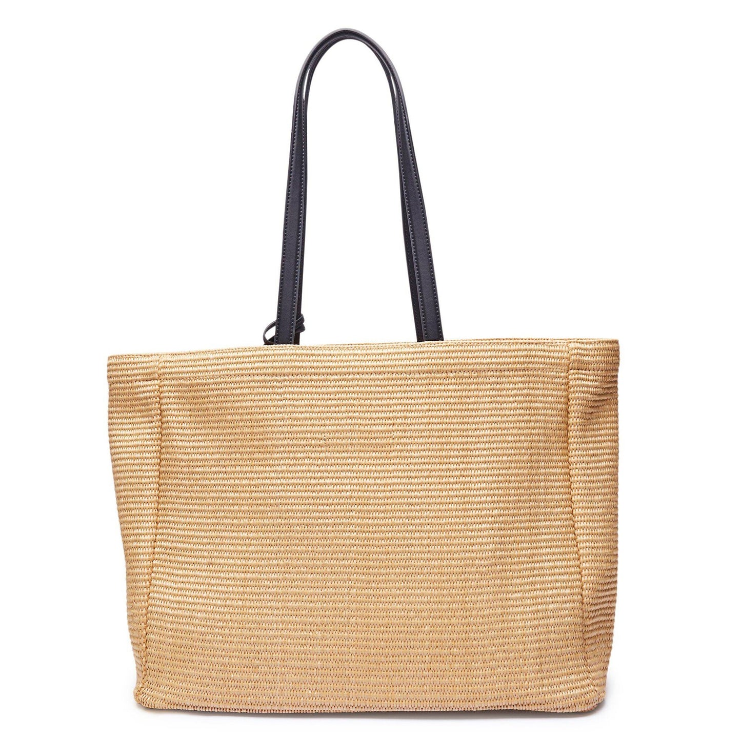 Karl Signature Flower Raffia Tote