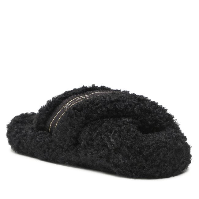 SHERPA FUR HOME SLIPPERS STRAPS